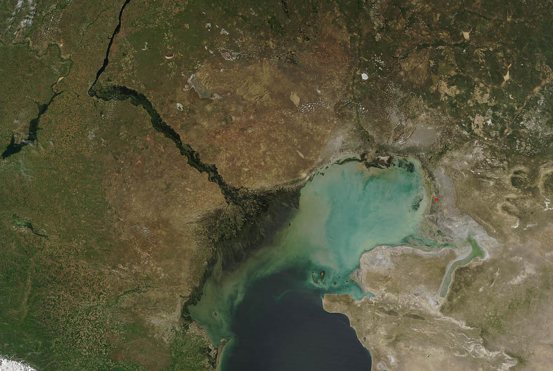 Pilot's shocking discovery: northern Caspian Sea rapidly drying up, raises environmental alarms 